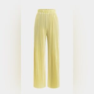 Yellow Pleated Pants